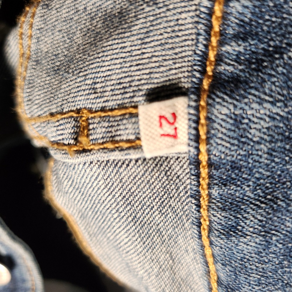 Levi's 721 Jeans Women's W27 Blue High Rise Skinny Medium Wash Distressed - Picture 7 of 14